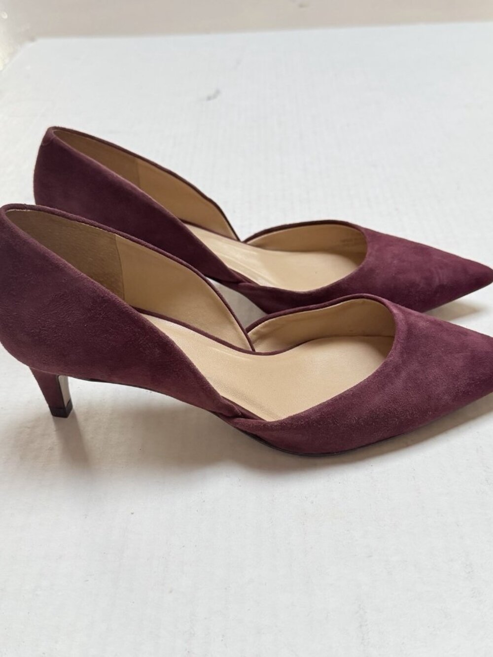 Talbots Heels Size 7.5 M Pink Suede D'Orsay Pumps Wedding Party Formal Feminine